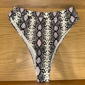Snakeskin Print Bikini Bottom